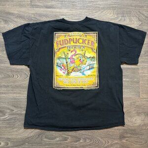 Fudpucker Tequila Black Graphic TShirt Size XL Destin Florida Y2K 09 Beach